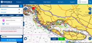 Navionics route - automatyczne