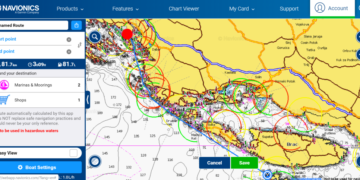 Navionics route - automatyczne